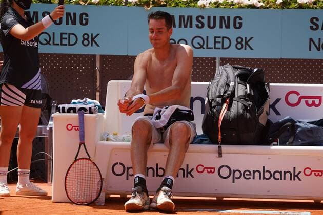 Dominic Thiem AUT VS John Isner US Durning Match Master 1000 Mutua Madrid Open 2021, Madrid May 7, 2021 Cordon Press  xx xx