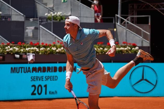 Dominic Thiem AUT VS John Isner US Durning Match Master 1000 Mutua Madrid Open 2021, Madrid May 7, 2021 Cordon Press  xx xx