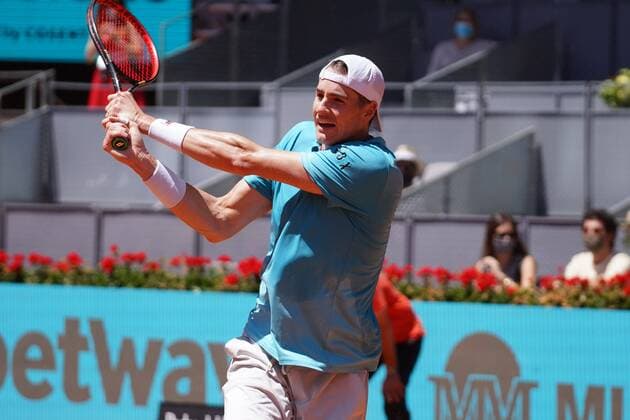 Dominic Thiem AUT VS John Isner US Durning Match Master 1000 Mutua Madrid Open 2021, Madrid May 7, 2021 Cordon Press  xx xx
