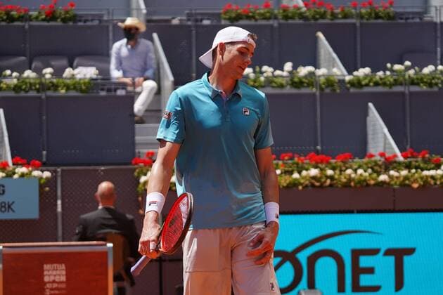 Dominic Thiem AUT VS John Isner US Durning Match Master 1000 Mutua Madrid Open 2021, Madrid May 7, 2021 Cordon Press  xx xx