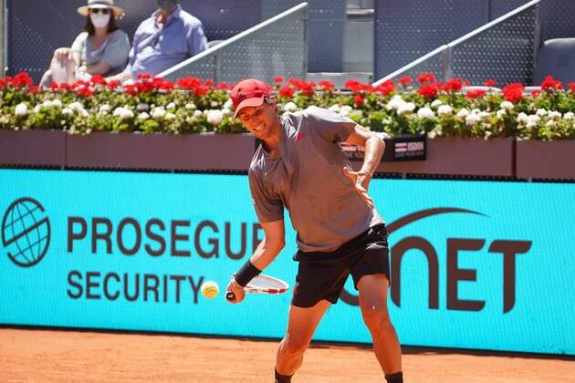 Dominic Thiem AUT VS John Isner US Durning Match Master 1000 Mutua Madrid Open 2021, Madrid May 7, 2021 Cordon Press  xx xx