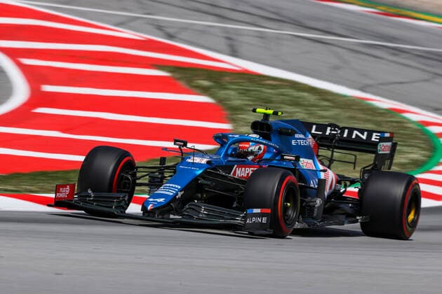 31 OCON Esteban (fra), Alpine F1 A521, action during the Formula 1 Aramco Gran Premio De Espana 2021 from May 07 to 10, 2021 on the Circuit de Barcelona-Catalunya, in Montmelo, near Barcelona, Spain - FORMULE 1 : Grand prix d Espagne - Barcelone - Essais - 07 05 2021 DPPI Panoramic 
