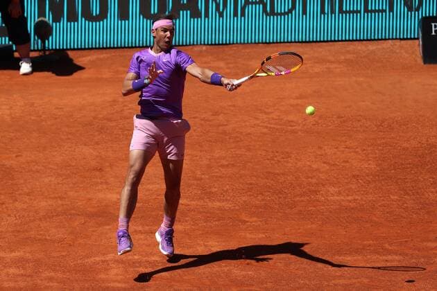 Rafa Nadal of Spain in action against Alexander Zverev of Germany during the Mutua Madrid Open quarterfinal match against held in Madrid, Spain, 07 May 2021. Mutua Madrid Open tennis tournament !ACHTUNG: NUR REDAKTIONELLE NUTZUNG!  Copyright: xRodrigoxJimenezx GRAF1546 20210507-637559996238623335