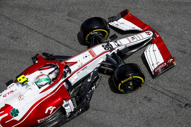 99 GIOVINAZZI Antonio (ita), Alfa Romeo Racing ORLEN C41, action during the Formula 1 Aramco Gran Premio De Espana 2021 from May 07 to 10, 2021 on the Circuit de Barcelona-Catalunya, in Montmelo, near Barcelona, Spain - Photo Antonin Vincent DPPI FORMULE 1 : Grand prix d Espagne - Barcelone - Essais - 07 05 2021 DPPI Panoramic 
