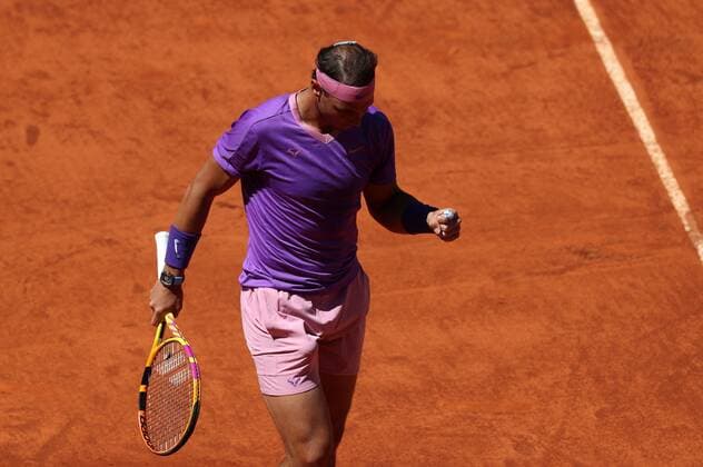Rafa Nadal of Spain reacts against Alexander Zverev of Germany during the Mutua Madrid Open quarterfinal match against held in Madrid, Spain, 07 May 2021. Mutua Madrid Open tennis tournament !ACHTUNG: NUR REDAKTIONELLE NUTZUNG!  Copyright: xRodrigoxJimenezx GRAF1563 20210507-637559996918847556
