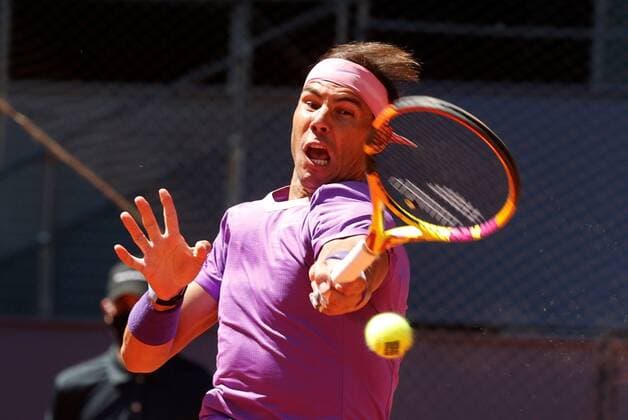 Rafa Nadal of Spain in action against Alexander Zverev of Germany during the Mutua Madrid Open quarterfinal match against held in Madrid, Spain, 07 May 2021. Mutua Madrid Open tennis tournament !ACHTUNG: NUR REDAKTIONELLE NUTZUNG!  Copyright: xChemaxMoyax GRAF1547 20210507-637559996950104343