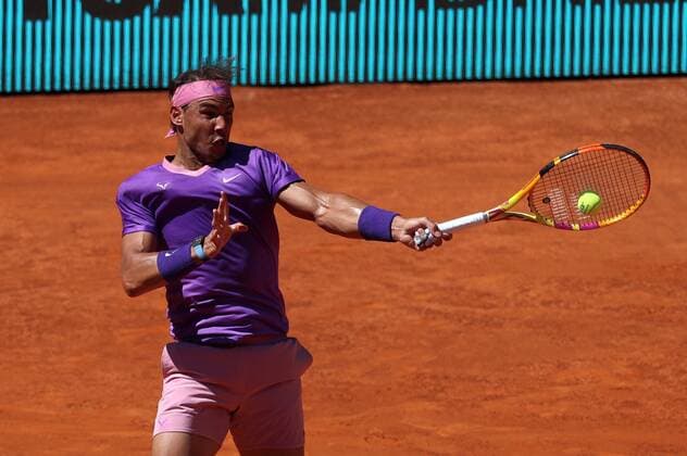 Rafa Nadal of Spain in action against Alexander Zverev of Germany during the Mutua Madrid Open quarterfinal match against held in Madrid, Spain, 07 May 2021. Mutua Madrid Open tennis tournament !ACHTUNG: NUR REDAKTIONELLE NUTZUNG!  Copyright: xRodrigoxJimenezx GRAF1575 20210507-637560002574028235