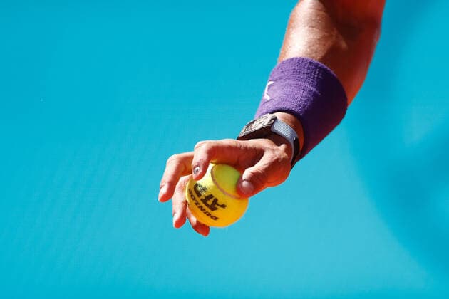 May 7, 2021, MADRID, MADRID, SPAIN: Rafael Nadal of Spain in action during his Men s Singles match, Quarter of Finals, against Alexander Zverev of Germany on the ATP, Tennis Herren Masters 1000 - Mutua Madrid Open 2021 at La Caja Magica on May 7, 2021 in Madrid, Spain. MADRID SPAIN - ZUMAa181 20210507_zaa_a181_062 Copyright: xOscarxJ.xBarrosox