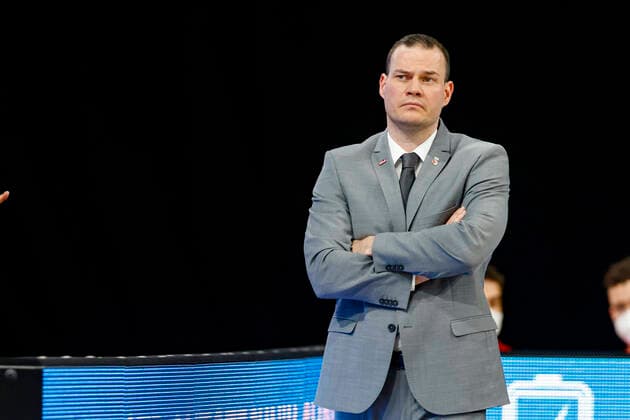 Headcoach Johan Roijakkers Brose Bamberg Brose Bamberg BG Göttingen Goettingen easyCredit BBL Basketball Bundesliga Basketball Season 2020 21 30 Matchday, 07 05 2021 Bamberg, Brose Arena Copyright: DanielxLöb