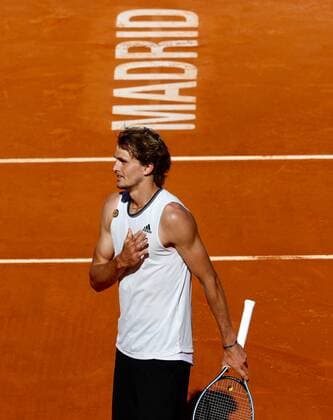 Alexander Zverev, Germany, during Mutua Madrid Open Tennis 2021 match. May 7, 2021. (2021050736)