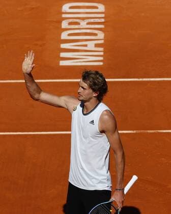 Alexander Zverev, Germany, during Mutua Madrid Open Tennis 2021 match. May 7, 2021. (2021050737)