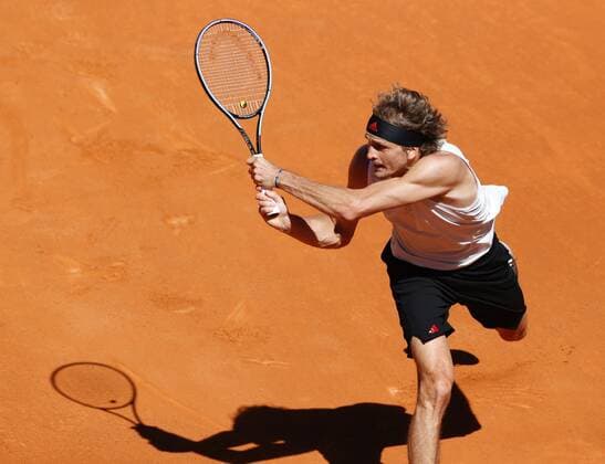 Alexander Zverev, Germany, during Mutua Madrid Open Tennis 2021 match. May 7, 2021. (2021050719)