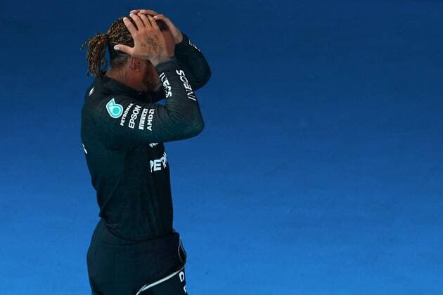 British driver Lewis Hamilton of Mercedes team reacts after the third round of free training sessions for Spain s Formula One Grand Prix at Barcelona-Catalunya racetrack in Montmelo, Barcelona, nort-eastern Spain, 08 May 2021. Third round of free sessions !ACHTUNG: NUR REDAKTIONELLE NUTZUNG!  Copyright: xAlejandroxGarcíax GRAF2413 20210508-637560902870958410