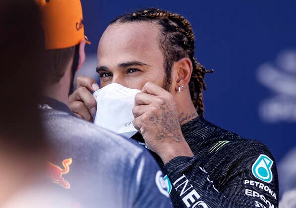 33 Max Verstappen NED, Red Bull Racing , 44 Lewis Hamilton GBR, Mercedes AMG Petronas F1 Team , F1 Grand Prix of Spain at Circuit de Barcelona Catalunya on May 8, 2021 in Barcelona, Spain Photo by HOCH ZWEI Barcelona Spain