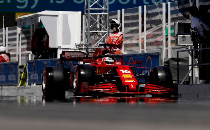 16 Charles Leclerc MON, Scuderia Ferrari Mission Winnow , F1 Grand Prix of Spain at Circuit de Barcelona Catalunya on May 8, 2021 in Barcelona, Spain Photo by HOCH ZWEI Barcelona Spain