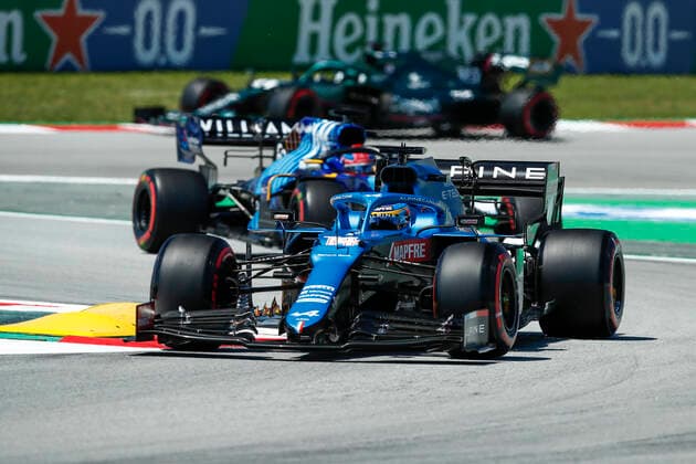 14 Fernando Alonso ESP, Alpine F1 Team , F1 Grand Prix of Spain at Circuit de Barcelona Catalunya on May 8, 2021 in Barcelona, Spain Photo by HOCH ZWEI Barcelona Spain