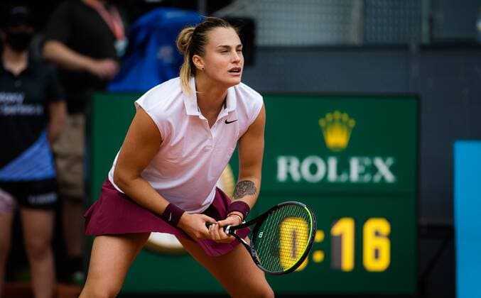 Mandatory Credit: Photo by Rob Prange Shutterstock (11888299ag) Aryna Sabalenka of Belarus in action during the final of the 2021 Mutua Madrid Open WTA, Tennis Damen 1000 tournament Mutua Madrid Open, Tennis, La Caja Magica, Madrid, Spain - 08 May 2021 Mutua Madrid Open, Tennis, La Caja Magica, Madrid, Spain - 08 May 2021  Copyright: xRobxPrange Shutterstockx 11888299ag