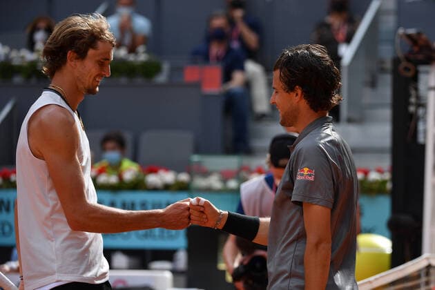 Dominic Thiem vs Alexander Zverev TENNIS : Mutua Madrid Open - 08 05 2021 AntoineCouvercelle Panoramic 