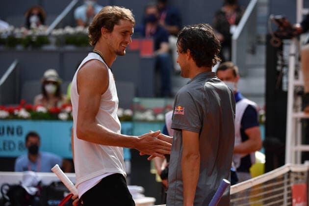 Dominic Thiem vs Alexander Zverev TENNIS : Mutua Madrid Open - 08 05 2021 AntoineCouvercelle Panoramic 