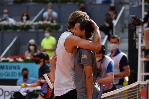 Dominic Thiem vs Alexander Zverev TENNIS : Mutua Madrid Open - 08 05 2021 AntoineCouvercelle Panoramic 