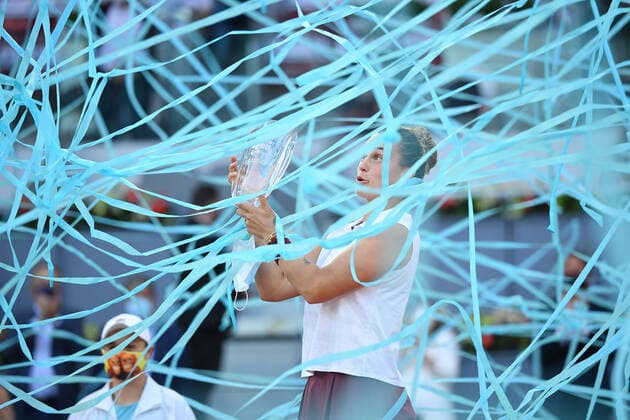 Aryna Sabalenka (Blr) TENNIS : Mutua Madrid Open - 08 05 2021 AntoineCouvercelle Panoramic 