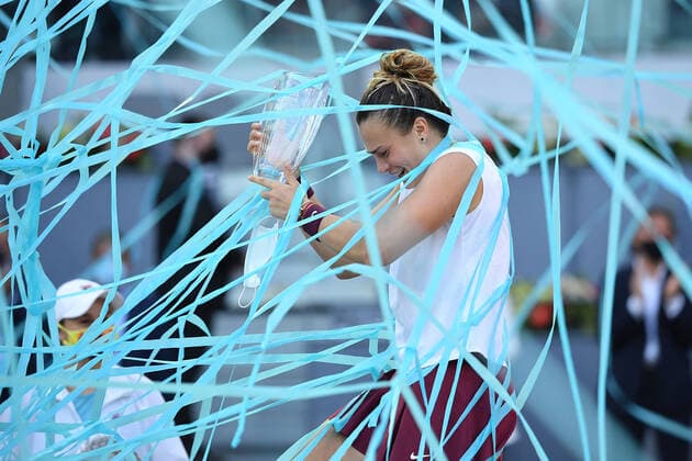 Aryna Sabalenka (Blr) TENNIS : Mutua Madrid Open - 08 05 2021 AntoineCouvercelle Panoramic 