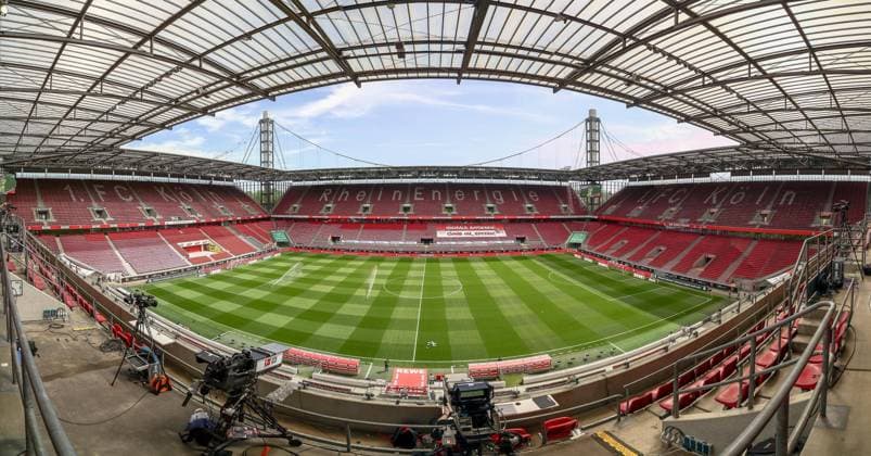 Panorama picture RheinEnergie Stadion, GER, FC Köln Koeln vs SC Freiburg Fussball, Bundesliga, 32 Spieltag, Spielzeit 2020 2021, 09 05 2021, DFB DFL regulations prohibit any use of photographs as image sequences and or quasi video , GER, FC Köln Koeln vs SC Freiburg Fussball, Bundesliga, 32 Spieltag, Spielzeit 2020 2021, 09 05 2021 Köln Koeln Copyright: xEibner-Pressefoto GabrielxBoiax EP_EER