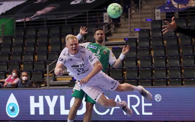 Patrick Wiencek, Fabian Wiede Sport Handball HBL Bundesliga Men Season 2020 2021 09 05 2021 Füchse Berlin vs THW Kiel Geisterspiel Corona Covid 19