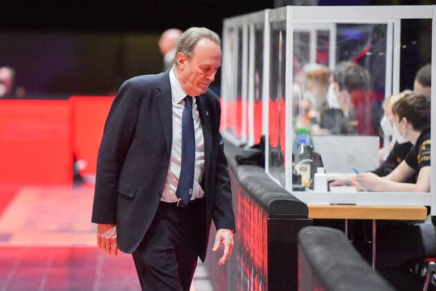 Chemnitz, Germany 09 May 2021 1 BBL 2020 2021 Niners Chemnitz vs Alba Berlin coach Aito Garcia Reneses Berlin Messe Chemnitz Saxony Copyright: xFotostandx xDostmannx