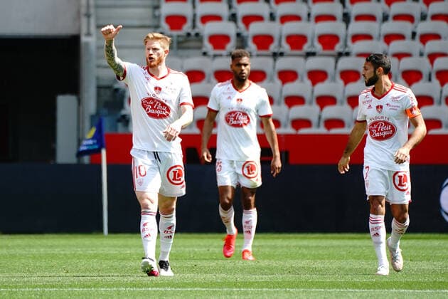 Joie - Gaetan Charbonnier (Brest) FOOTBALL : OGC Nice vs Brest - Ligue 1 Uber Eats - Nice - 09 05 2021 NorbertScanella PanoramiC 