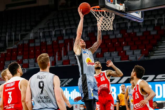 Center 15 Bogdan Radosavljevic HAKRO Merlins Crailsheim Brose Bamberg HAKRO Merlins Crailsheim easyCredit BBL Basketball Bundesliga Basketball Season 2020 21 34 Matchday, 09 05 2021 Bamberg, Brose Arena Copyright: DanielxLöb