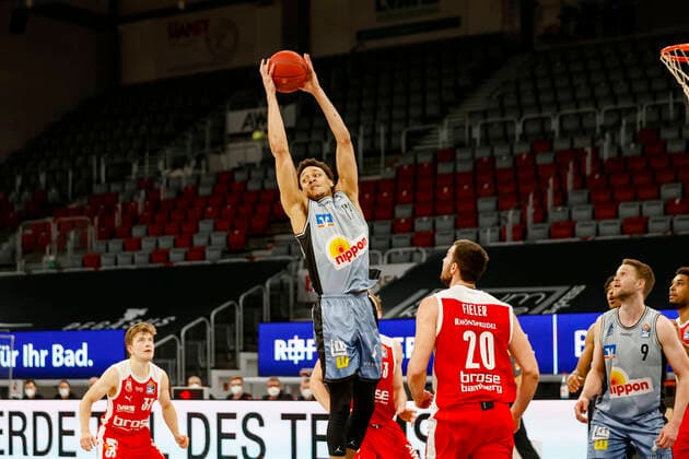 Middle 17 Jamuni McNease HAKRO Merlins Crailsheim Brose Bamberg HAKRO Merlins Crailsheim easyCredit BBL Basketball Bundesliga Basketball Season 2020 21 34 Matchday, 09 05 2021 Bamberg, Brose Arena Copyright: DanielxLöb