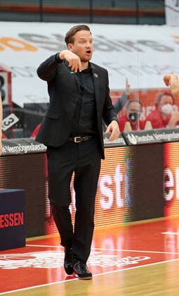 09 05 2021, xovx, Basketball BBL, JobStairs Gießen 46ers Basketball Löwen Braunschweig Coach Rolf Scholz Gießen 46ers , Freisteller Gießen Sporthalle Gießen Ost Hessen Germany DE