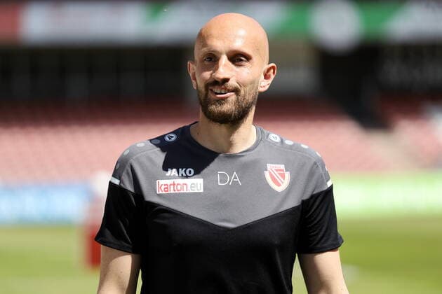 Coach Damir Agovic Energie Cottbus Football AOK Brandenburg State Cup 2020 2021 Semi-Final FC Energie Cottbus SV Babelsberg 03