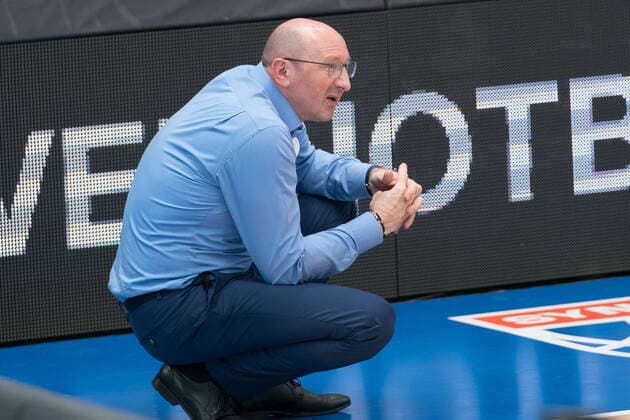 Syntainics MBC EWE Baskets Oldenburg, Basketball, Bundesliga, Men, 2020 2021, 34 Matchday, 09 05 2021, Headcoach Mladen Drijencic Baskets Oldenburg Syntainics MBC EWE Baskets Oldenburg, Basketball, Bundesliga, Men, 2020 2021, 34 Matchday, 09 05 2021, Weissenfels Copyright: xSchulz Eibner-Pressefotox ep_esz