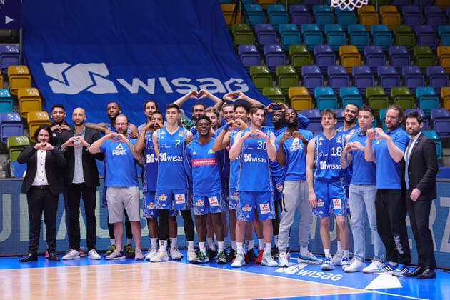 Fraport Skyliners Hamburg Towers, easyCredit BBL BIG LOVE The Fraport Skyliners would like to thank the fans for their support and loyalty Basketball game of the easyCredit BBL between the Fraport Skyliners and the Hamburg Towers on 9 May 2021 at the Fraport Arena in Frankfurt am Main , Frankfurt am Main Hesse Germany Fraport Arena