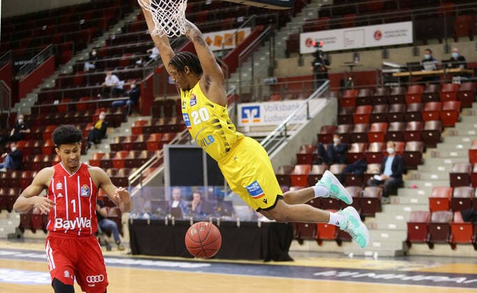 Ludwigsburg , Basketball easyCredit BBL Bundesliga , MHP RIESEN Ludwigsburg vs Bayern Munich ,Desi Rodriguez Riesen