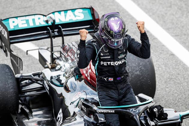 44 Lewis Hamilton GBR, Mercedes AMG Petronas F1 Team , F1 Grand Prix of Spain at Circuit de Barcelona Catalunya on May 9, 2021 in Barcelona, Spain Photo by HOCH ZWEI Barcelona Spain