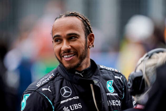 May 9, 2021, Montmelo, Spain: LEWIS HAMILTON of Great Britain and Mercedes-AMG F1 Team on the starting grid before the 2021 FIA Formula 1 Spanish Grand Prix at Circuit de Barcelona-Catalunya in Montmelo, Spain. Montmelo Spain - ZUMAg147 20210509_zap_g147_070 Copyright: xJamesxGasperottix