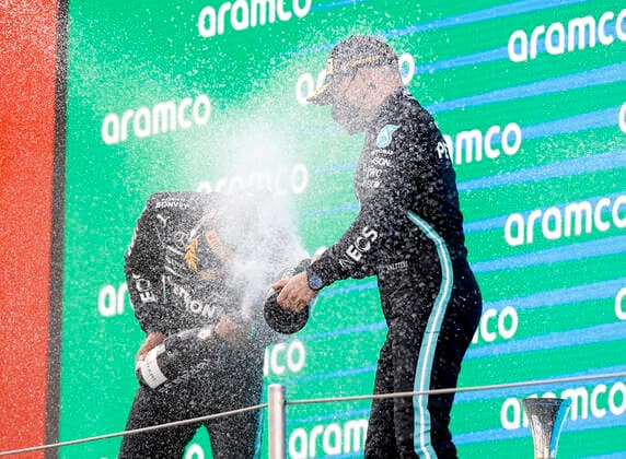 44 Lewis Hamilton GBR, Mercedes AMG Petronas F1 Team , 77 Valtteri Bottas FIN, Mercedes AMG Petronas F1 Team , F1 Grand Prix of Spain at Circuit de Barcelona Catalunya on May 9, 2021 in Barcelona, Spain Photo by HOCH ZWEI Barcelona Spain