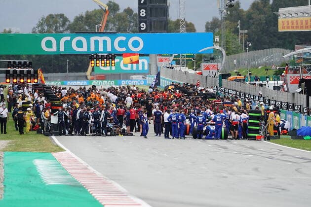 F1 Aramco Grand Prix of Spain 2021 09 05 2021, Circuit de Catalunya, Barcelona, F1 Aramco Grand Prix of Spain 2021 , in the picture overview of the starting grid in Barcelona nordphotoxGmbHx xBratic nph00250