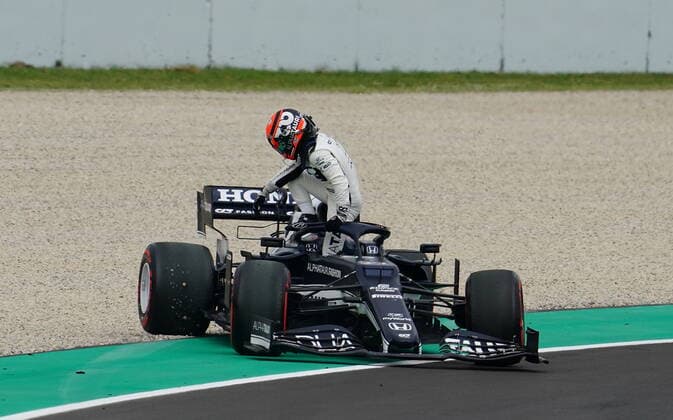 F1 Aramco Grand Prix of Spain 2021 09 05 2021, Circuit de Catalunya, Barcelona, F1 Aramco Grand Prix of Spain 2021 , pictured retirement of Yuki Tsunoda JPN 22 , Scuderia AlphaTauri Honda nordphotoxGmbHx xBratic nph00250