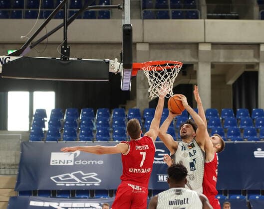 Armin Trtovac 10, MLP Academics Heidelberg shooting during the 2 final game in the BARMER 2 Basketball Bundesliga Pro A, MLP Academics Heidelberg Bayer Giants Leverkusen Heidelberg 09 05 21 Basketball , 09 05 2021, Heidelberg Germany xpxlax