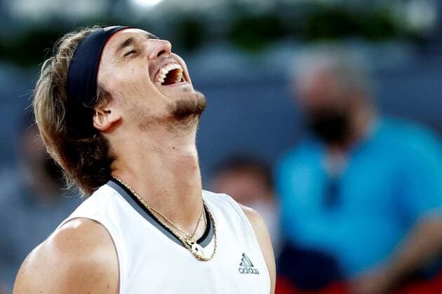 Alexander Zverev of Germany celebrates his victory against Matteo Berrettini of Italy during the men s final at the Mutua Madrid Open tennis tou?rnament in Madrid, Spain, 09 May 2021. Mutua Madrid Open tennis tou?rnament !ACHTUNG: NUR REDAKTIONELLE NUTZUNG!  Copyright: xChemaxMoyax GRAF3651 20210509-637561953206505453