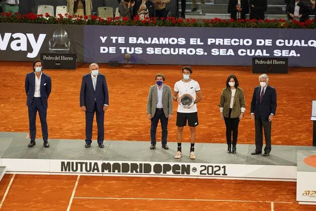 Alexander Zverev GER VS Matteo Berrettini ITA Durning final Match Master 1000 Mutua Madrid Open 2021, Madrid May 9, 2021 Cordon Press  xx xx