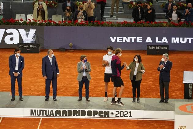 Alexander Zverev GER VS Matteo Berrettini ITA Durning final Match Master 1000 Mutua Madrid Open 2021, Madrid May 9, 2021 Cordon Press  xx xx