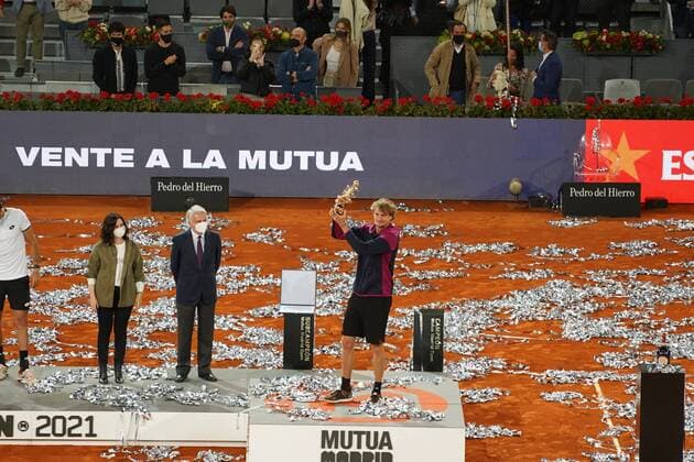 Alexander Zverev GER VS Matteo Berrettini ITA Durning final Match Master 1000 Mutua Madrid Open 2021, Madrid May 9, 2021 Cordon Press  xx xx
