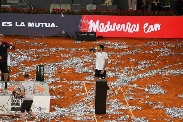 Alexander Zverev GER VS Matteo Berrettini ITA Durning final Match Master 1000 Mutua Madrid Open 2021, Madrid May 9, 2021 Cordon Press  xx xx