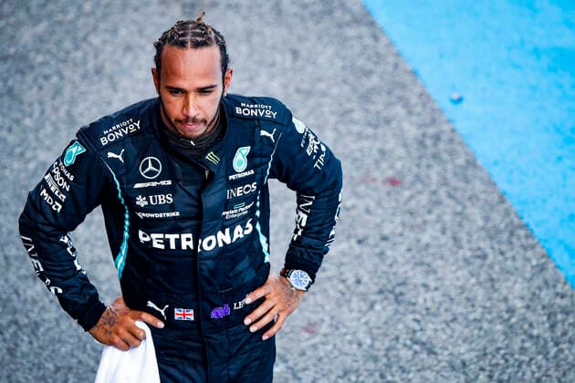 HAMILTON Lewis (gbr), Mercedes AMG F1 GP W12 E Performance, portrait during the Formula 1 Aramco Gran Premio De Espana 2021 from May 07 to 10, 2021 on the Circuit de Barcelona-Catalunya, in Montmelo, near Barcelona, Spain FORMULE 1 : Grand prix d Espagne - Barcelone - 09 05 2021 DPPI Panoramic 