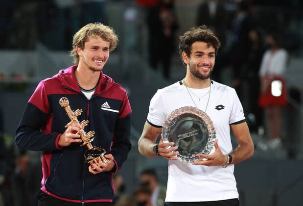 2021 Madrid Open Alexander Zverev , Germany , Matteo Berrettini , Italy